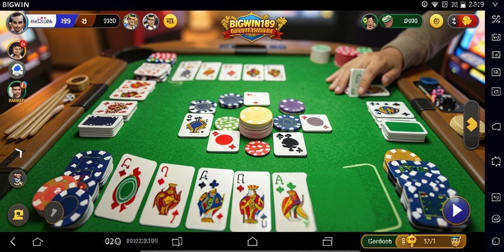 Tampilan gameplay menarik dalam <strong>BIGWIN189</strong> saat bermain Gaple.