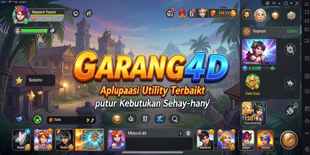 Tampilan antarmuka utama GARANG4D menampilkan fitur-fitur utility yang menarik.