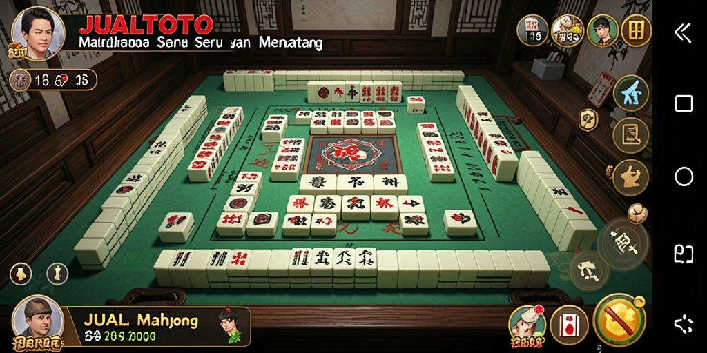 Screenshot utama JUALTOTO menampilkan gameplay Mahjong yang menarik dan menantang.