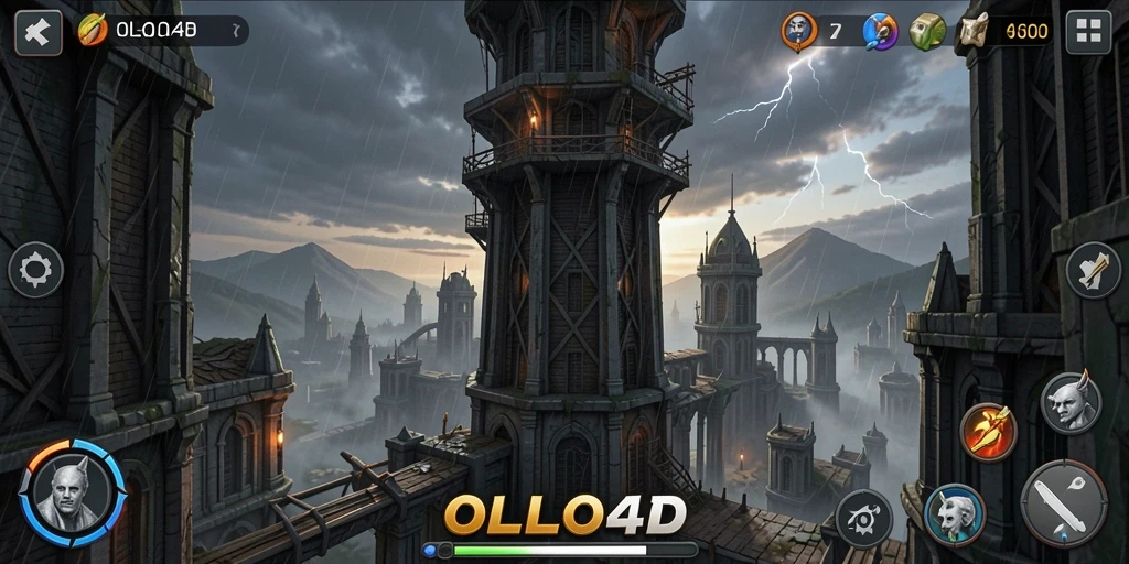 Tampilan menarik dari gameplay menara pertahanan yang strategis.