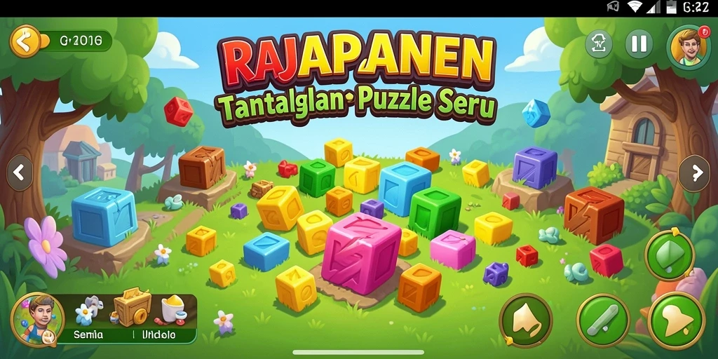 Tampilan gameplay RAJAPANEN yang menarik saat menyelesaikan puzzle.