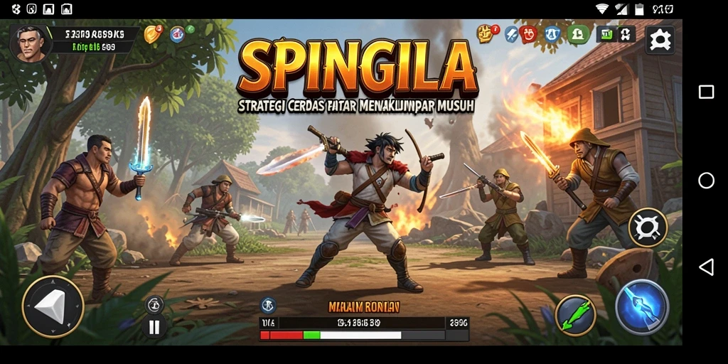 Tampilan gameplay SPINGILA yang strategis dan mendebarkan.