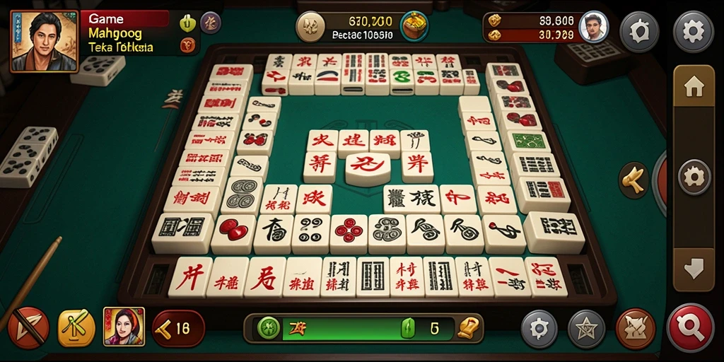 Screenshot Z18 menampilkan pemain menyelesaikan level Mahjong dengan antusias.